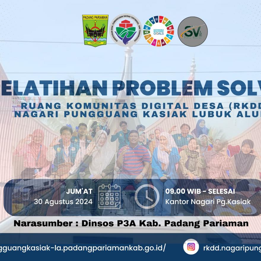 RKDD Pungguang Kasiak adakan Pelatihan Problem Solving